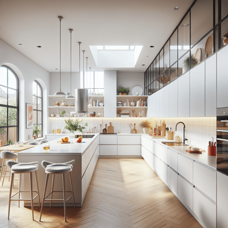 weiße Küche in L-Form-Leipzig