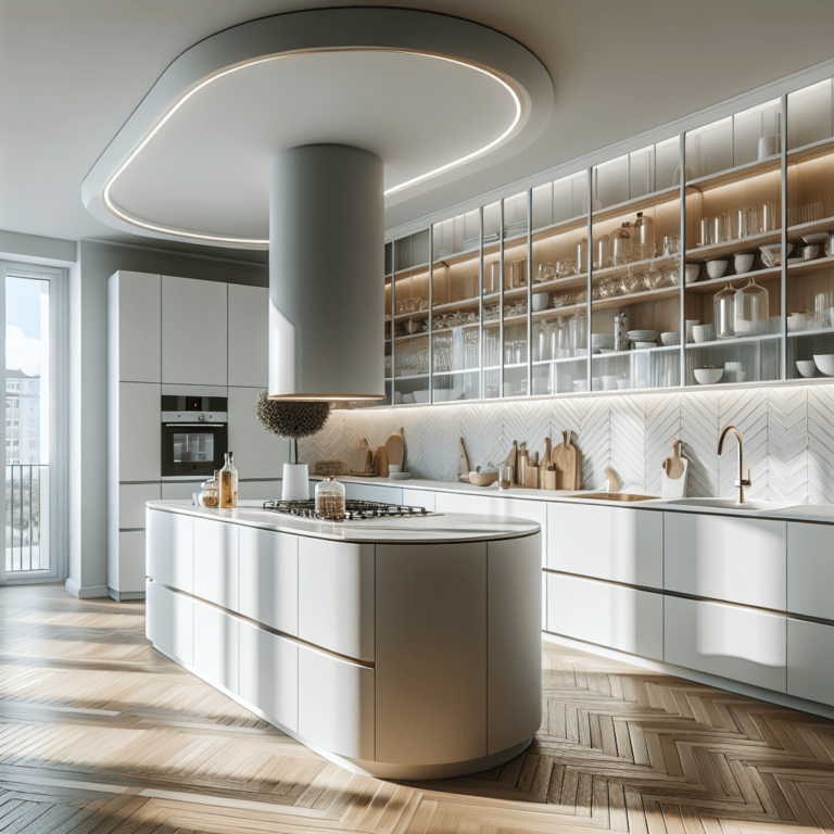 weiße Küche in U-Form-Leipzig