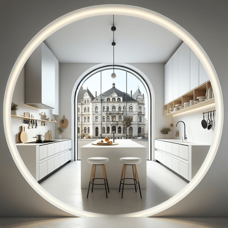 weiße Rondell Küche-Leipzig