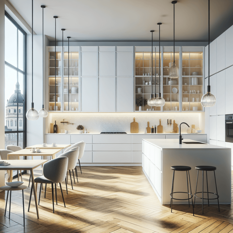 weiße mehrzeilige Küche-Leipzig